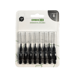 ORBIS 1,5mm hambavaheharjad MUST (8tk pakis, interdentaalhari)