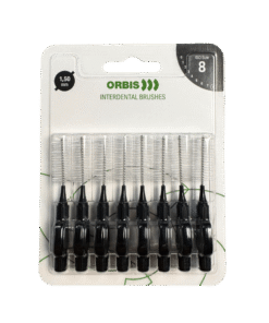 ORBIS 1,5mm hambavaheharjad MUST (8tk pakis, interdentaalhari)