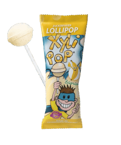 Miradent XyliPOP BANAANI hambasõbralik pulgakomm 6g (suhkruvaba, ksülitooliga)