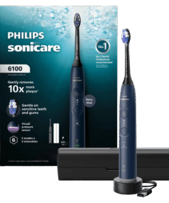 Philips Sonicare 6100 elektriline hambahari HX7403/08 TUMESININE (2 režiimi, 1 otsik) + Reisivutlar