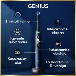 Oral-B iO9 Genius elektriline hambahari Sapphire Blue (7 režiimi, kiirlaadija) - Luxe Edition - Pilt 4