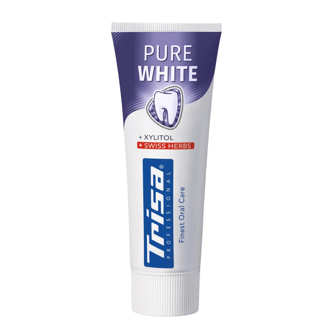 TRISA Pure White Swiss Herbs valgendav hambapasta 75 ml